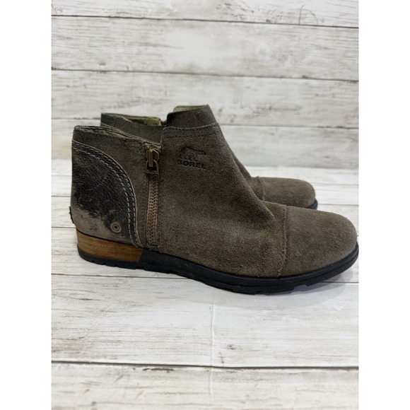 Sorel Shoes - Sorel Women's Tan Major Low Leather Side Zip Classic Ankle Boots Size 9